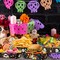 Day of The Dead Food Trays Sugar Skull Paper Food Boats for Mexican Dia De Los Muertos Decoration Supplies